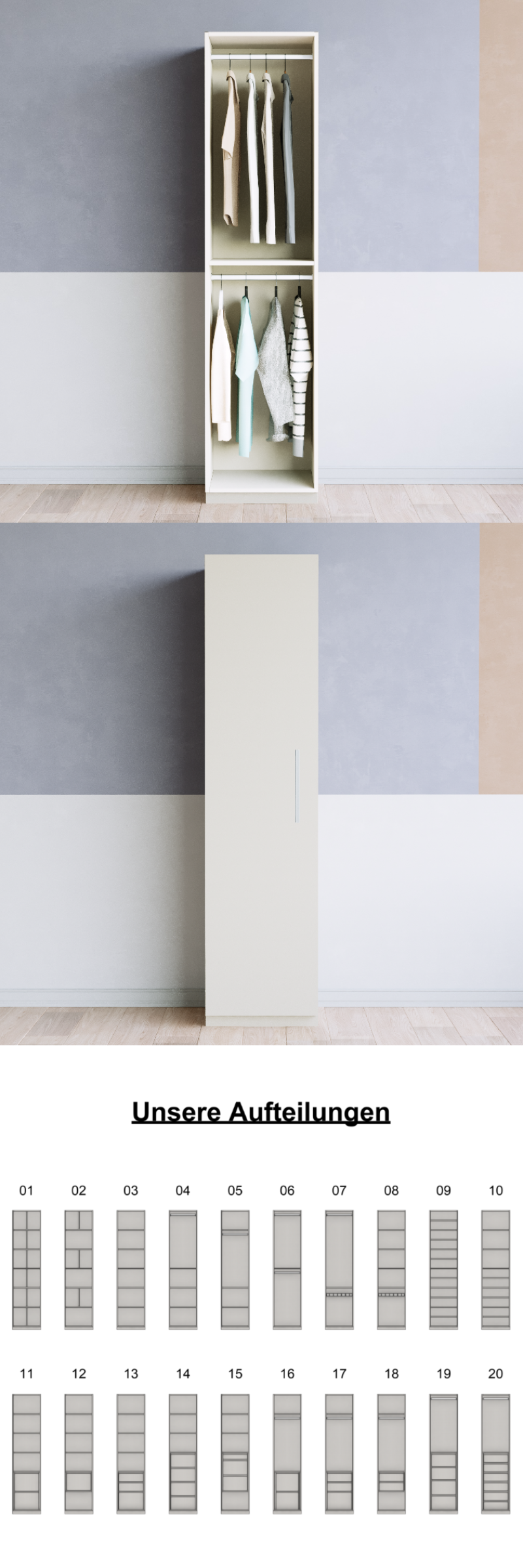 Kleiderschrank (K) - Prices from 700.00 to 799.00