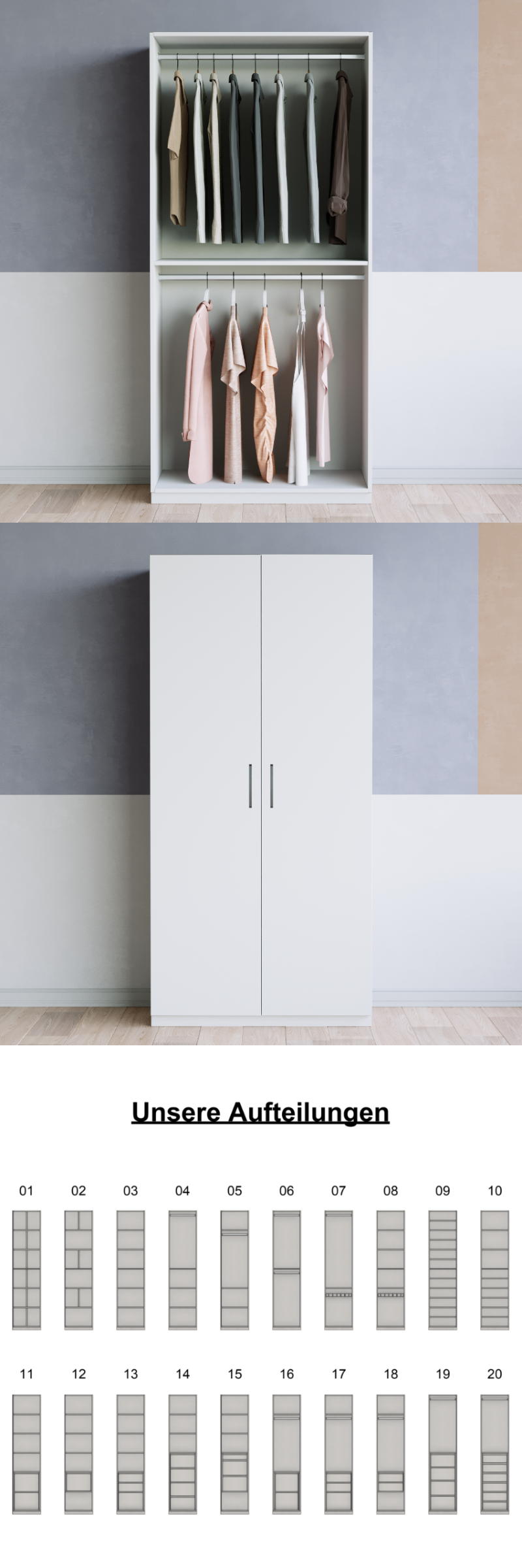 Kleiderschrank (G) - Prices from 1100.00 to 1199.00