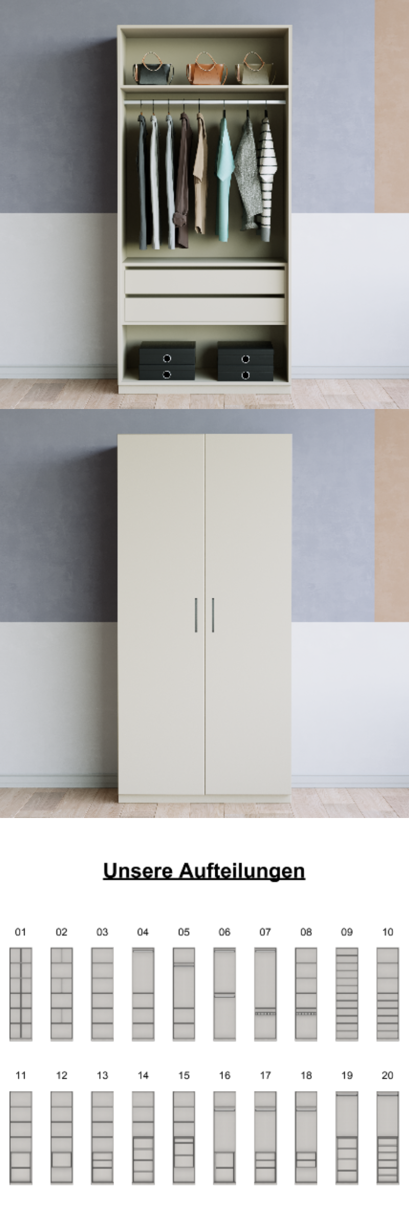 Kleiderschrank (G) - Prices from 1500.00 to 1599.00