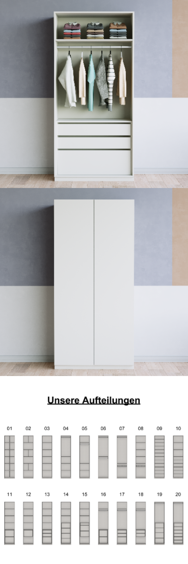 Kleiderschrank (G) - Prices from 1300.00 to 1399.00