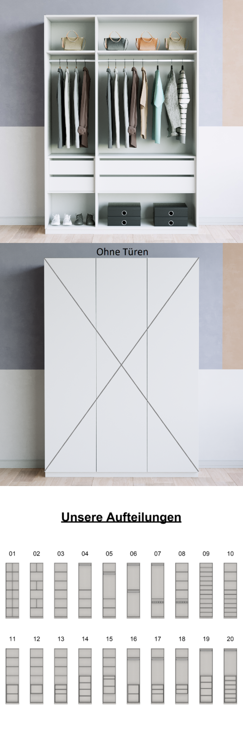 Kleiderschrank (K+G) - Prices from 2000.00 to 2099.00