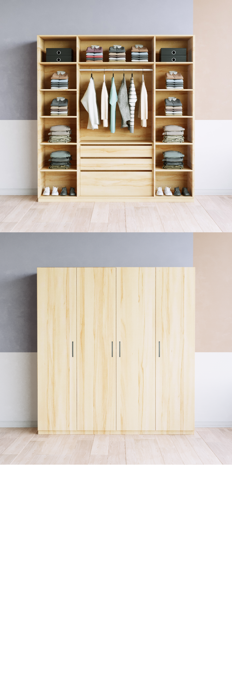 Kleiderschrank (K+G+K) - Prices from 2200.00 to 2299.00