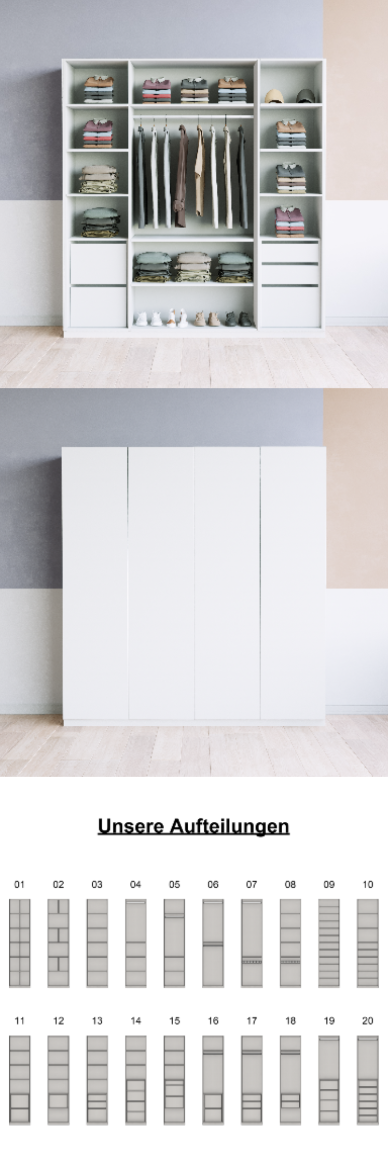 Kleiderschrank (K+G+K) - Prices from 2400.00 to 2499.00