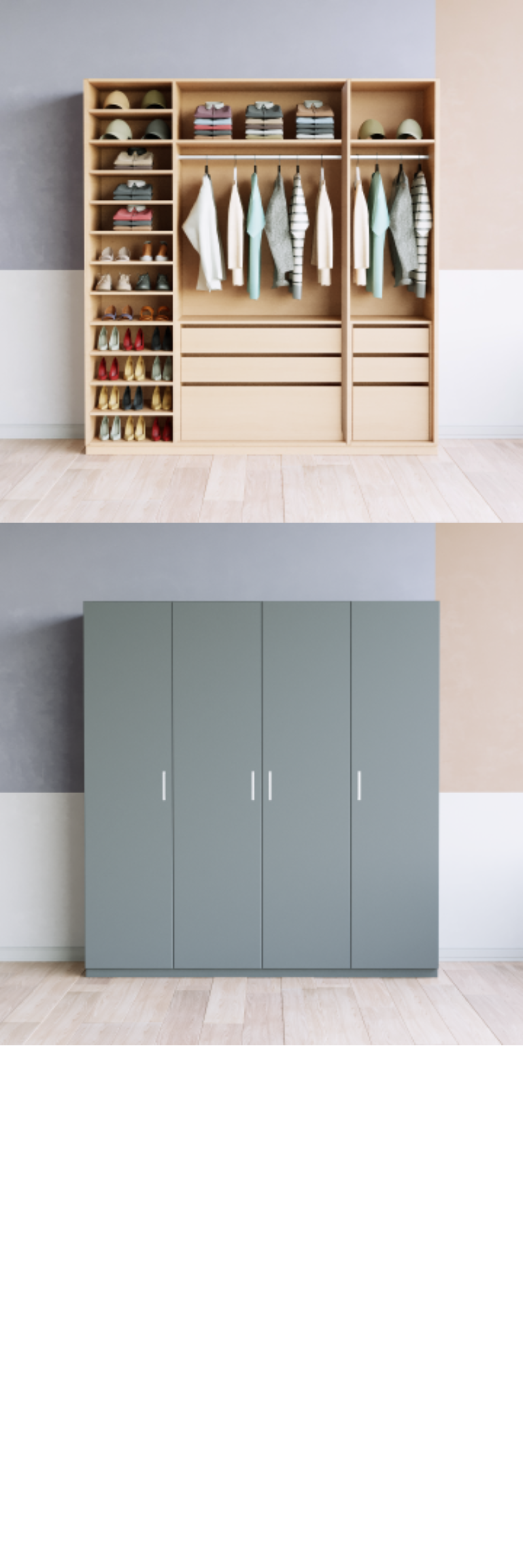 Kleiderschrank (K+G+K) - Prices from 7800.00 to 7899.00