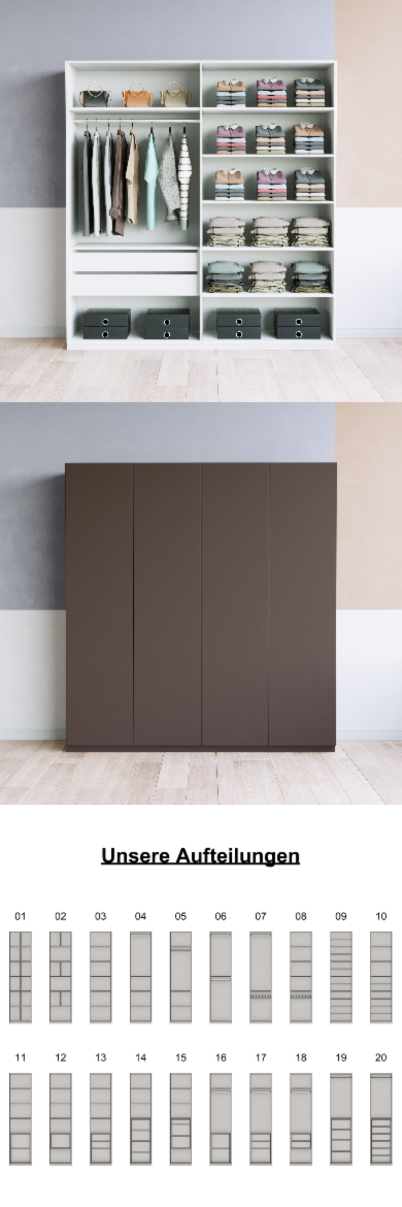 Kleiderschrank (G+G) - Prices from 1700.00 to 1799.00