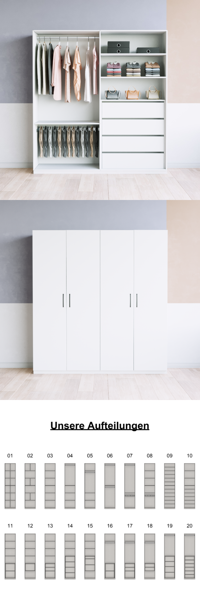 Kleiderschrank (G+G) - Prices from 2000.00 to 2099.00