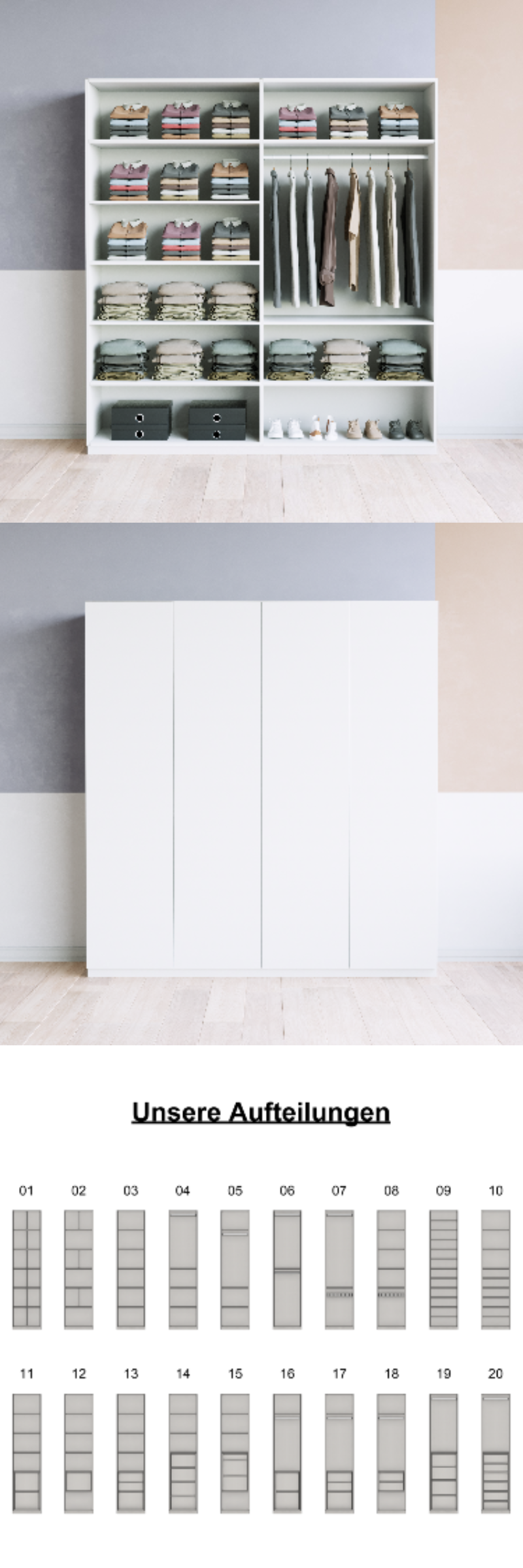 Kleiderschrank (G+G) - Prices from 1500.00 to 1599.00